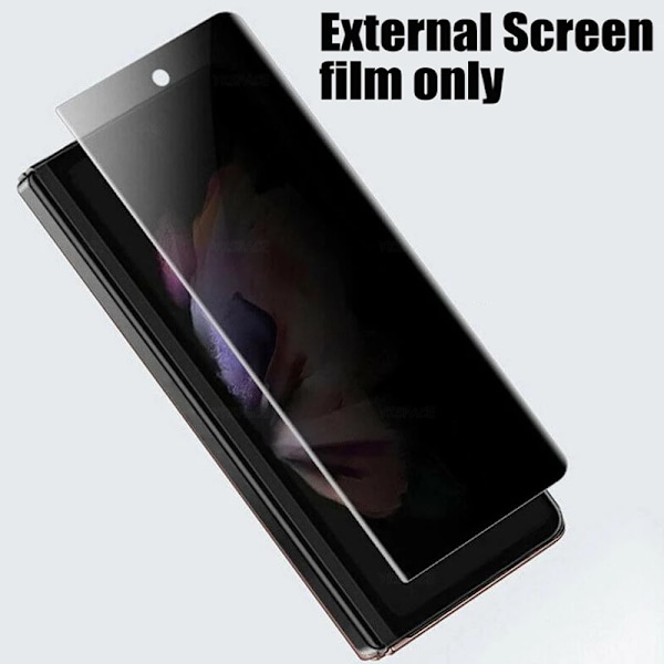 Anti-Spion Tittskydd Hydrogel Film För Samsung Galaxy Z Fold 2 3 4 5 6 SE W23 W24 W25 Mjukt Yttre Inre Skärmskydd Only External Film For Galaxy Z Fold 2