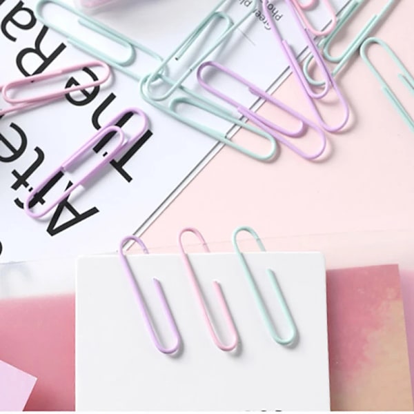 50Pcs 28Mm Metal Pappersclips Dokument Bokmärke Index Sida Papper Binder File Clips Skolans Kontorsmateriel Tillbehör pink