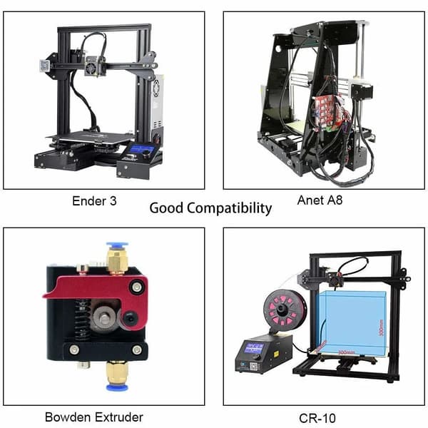 10st PC4-M6 PC4-M10 pneumatisk passning PC4-M10 för Creality Ender 3/3 Pro/3 V2 Ender 5/5 Pro/5 Plus CR-10 3D-skrivardelar Mixed Size