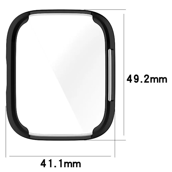 Skärmskydd TPU-fodral för Redmi Watch 3 Active Fulltäckande skyddsskal Stötfångare för Xiaomi Redmi Watch3 Active Watch Frame transparent
