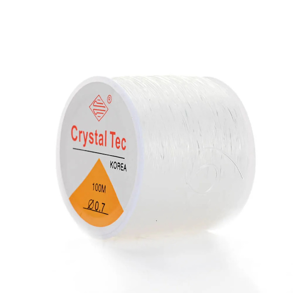 0,5-1,5 mm elastisk sladdsnöre Transparent elastisk tråd för smyckestillverkning DIY Armband Halsband pärltillbehör 0.7MMx100M 1 roll
