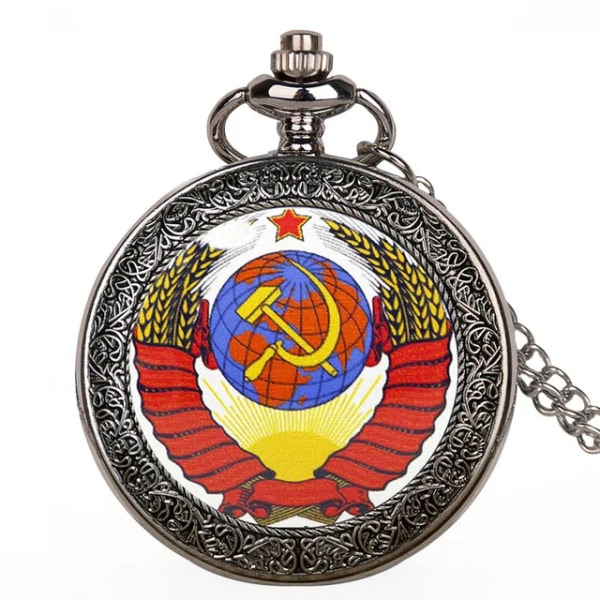 Sovjetiska Retro Klockmärken Hammare Sickle Icon Herr Watch Man Quartz Watches USSR Vintage hänge med kedja Present man tga PB603