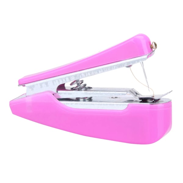 Mini Machine à coudre manuelle Portable, 1 bit, operation Simple, outils de couture, tissu, accessoarer pratiques pour le travail de couture Pink CHINA