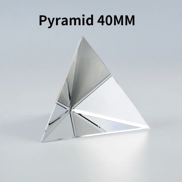 Kristallpyramid Regnbågsprisma Optisk glaspyramid Egyptisk kristallglaspyramid Prisma Regnbågsvetenskap prydnadsföremål Pyramid 40MM