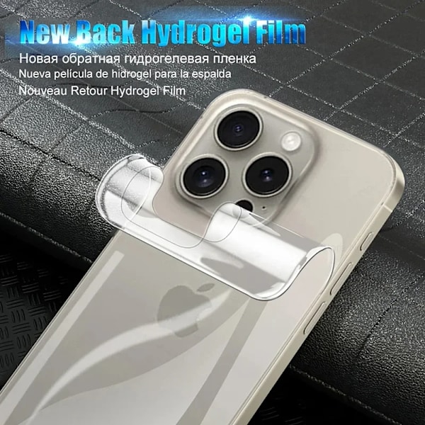 3 st Hydrogel Film för iPhone 16 15 14 13 12 11 Pro Max Mini Mjukt Skärmskydd 8 Plus Baksida Film Ej Glas Telefontillbehör For iPhone XS Max 3 Pieces