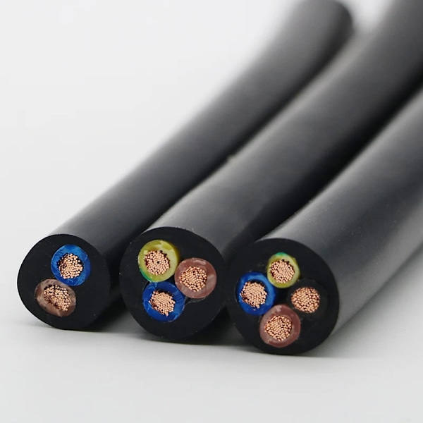 UL2464 Mantlad Kabel RVV 2 3 4 5 6 7-ledare Multic Koppar Signalkabel 20 18 17 15 13AWG Flexibel Ström Elkabel Hem RVV 3core 0.5mm 20 AWG