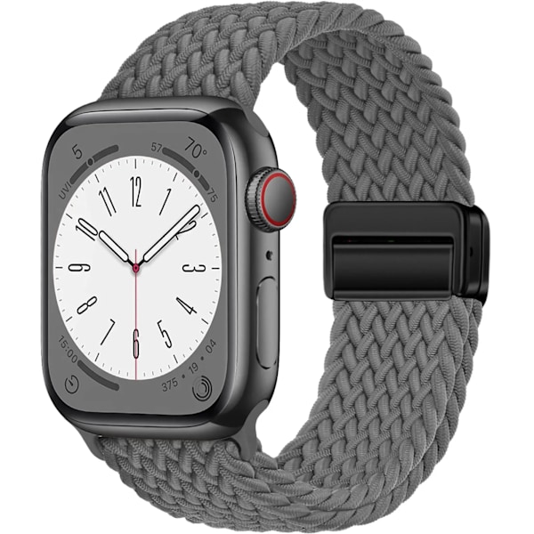 Flätat armband för Apple Watch Band 44mm 40mm 45mm 49mm 41mm 38 spänne Armband iWatch Series se 7 3 6 8 9 Ultra 2 Magnetiskt Band black 38 40 41 42mm