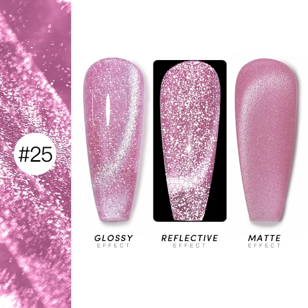 AS 15ml Magnetisk Katt Gel Nagellack Cat Eye Glitter Effekt Semi Permanent 36 Färger Soak Off UV Gel Lack Manikyr Nagelkonst YRM 25