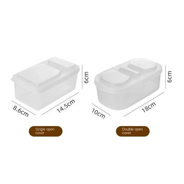 Förseglad Rektangulära Kylskåp Förvaringslåda Med Låg Plast Trasparent Crisper Food Containers Stackable Innehållslådor 500ml-square