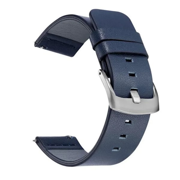 20Mm 22Mm Klockorm Snabb Release Läderrem För Samsung Galaxy Watch 3 Active2 40 44Mm Huwei Klocka G 2 Watchband 18 24Mm Blue Silver 24mm