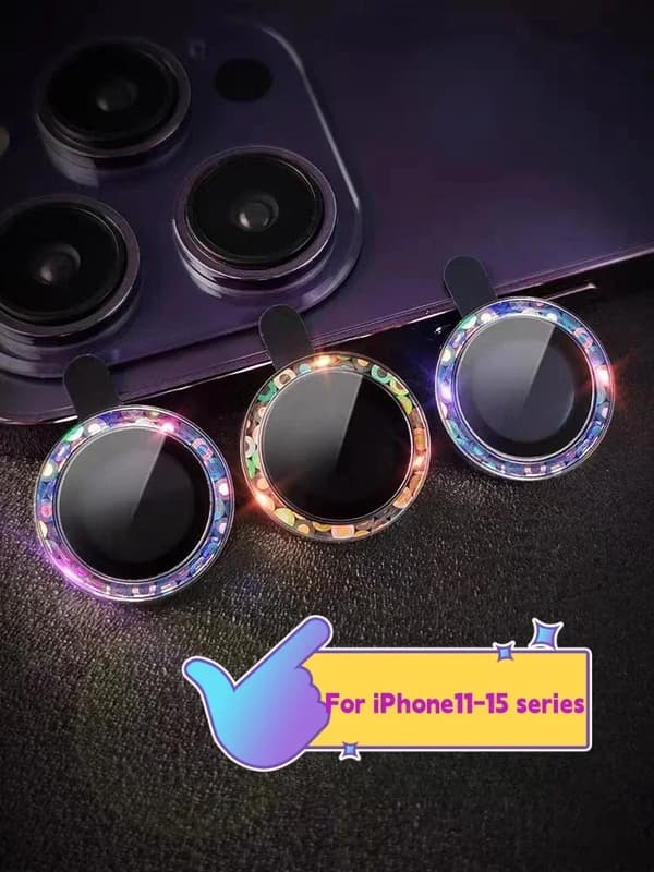 Färgglad kameraskyddsfilm för IPhone 14 15 Plus 15 Pro Max Klar linsskyddsglas för Iphone 13 14pro 15pro Baksida 2 for iphone11