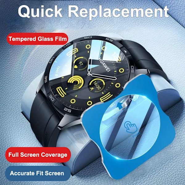Härdat Glas Film För Huawei Watch GT 4 41mm 46mm Snabb Installation Skärmskydd Full Täckning Huawei GT4 Tillbehör 1 Pcs For GT 4 41mm