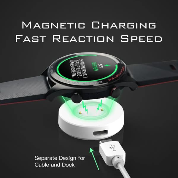USB Typ C Magnetisk Trådlös Laddningskabel För Huawei Watch GT2 GT2e GT Honor Watch Magic 2 Snabbladdning Smart Klocka Docka Single base black