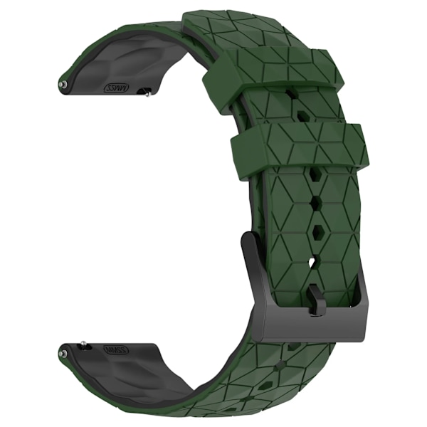 20mm 22mm Silikonarmband för Samsung Galaxy Watch 7/6/5/4 44/40mm 6 4Classic Gear S3 Universal Armband för Huawei GT3 4Pro Green Black 22mm