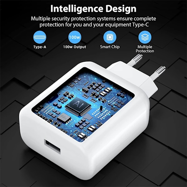För Oneplus Original 100W SuperVOOC Laddare Snabbladdning US EU USB till ny Kabel För Oneplus 13r 12 11 10 13 Pro EU Charger no Cable