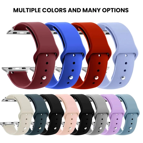 Strap För Apple Klocka Band 40Mm 44Mm 49Mm 45Mm 41Mm 38Mm 42Mm Silikone Bälte Armband Iwate Series Se 9 8 7 6 5 3 Ultra 2 Bandet GemU 38mm 40mm 41mm