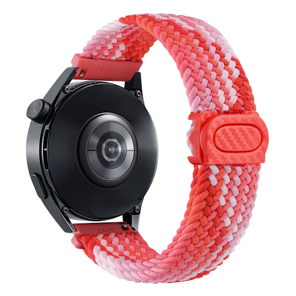 20mm 22mm Klockarmband för Samsung Galaxy Watch 7/6/4/5/Pro/6 Classic/S3/active 2 Band Flätat Armband Huawei GT 23 GT4 GT5 46mm Strawberry Red For Huawei GT4 46mm