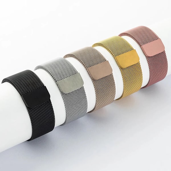 Milanese Rem För Apple Watch Band Ultra 2 49Mm 44Mm 40Mm 45Mm 41Mm 38Mm 44Mm Armband F Eller Iwat Serie 9 3 6 5 Se 7 8 Bande Rose gold 38 40 41mm