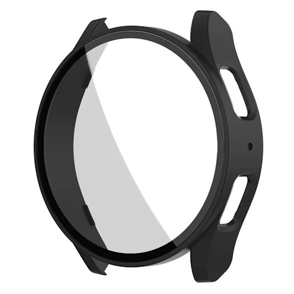 Härdat glas + PC-skal för Samsung Galaxy Watch 7/6/5/4 FE 44mm 40mm 3D Full täckning stötfångare skärmskydd skal + film Tillbehör Black 03 Galaxy 5 4 44mm