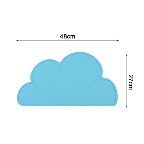 Silikoneunderlag til mad - Fødevaregodkendt underlag til børn og babyer - Spiseunderlag til børneværelset - Letvægts og bærbart - Blå - 2 stk.