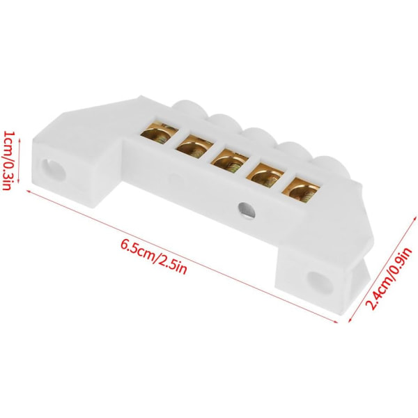 Elektrisk kopplingsplint fasfördelningskortkontakt - mässingskontakt elektrisk anslutning 10-håls brodesign