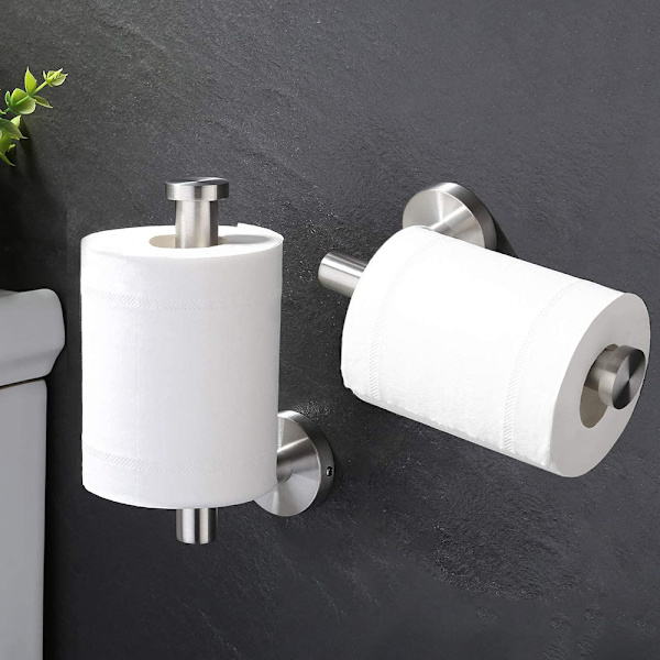 WC-paperiteline ruostumaton teräs, WC-paperirullan pidike annostelija puoliavoin pyöreä seinäkiinnitys pesuhuoneeseen   keittiöön