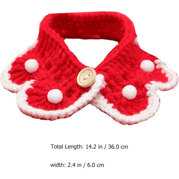 1 st husdjursscarf pojkar haklappar flickor presenter halsband katt halsband hundhalsduk husdjurshalsduk halsduk höstkläder stickning - L 30-35cm