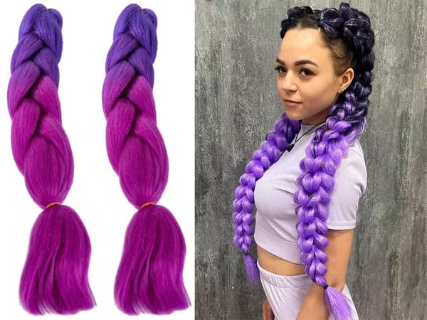 Jumbo Ombre Braid / Hårförlängning Fläta - 60 cm
