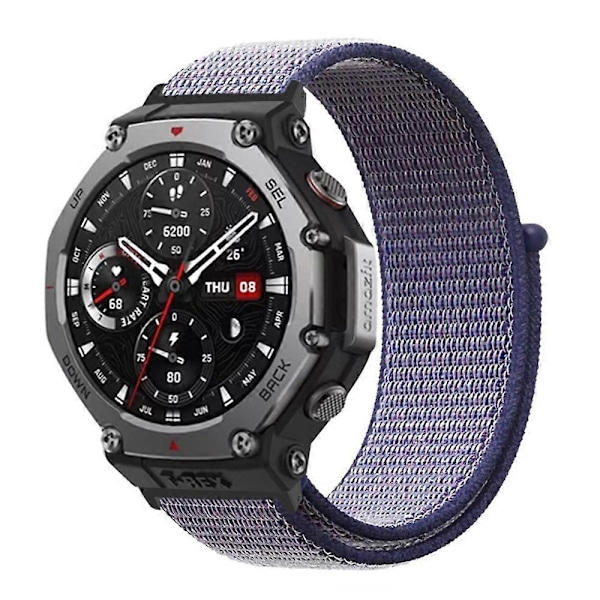 Til Huami Amazfit T-Rex 3 Nylon Urrem Loop Håndledsrem med Konnektor Style F
