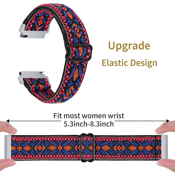 Justerbart Smartwatchband i Jacquard Elastiskt Nylon för SyncUP Kids Watch Style M