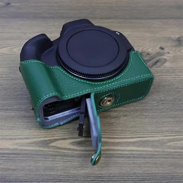 Typ B För Canon EOS R50/R100 Repskyddande Äkta Läder Kamerabottenlock Stor Öppning Style B