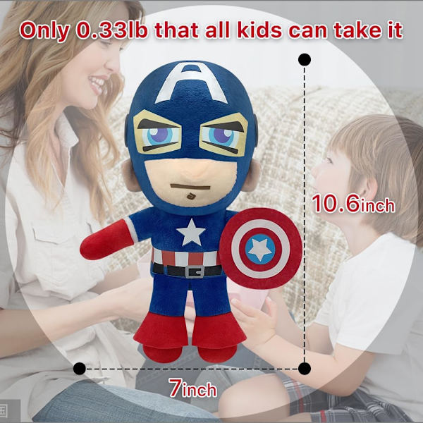 Superhelte Plyslegetøj, Hero Plushie, 10,6 tommer Samleobjekt Dukke Fyldt med Bomuld Tætte Sting til Småbørn som Gave Dekoration