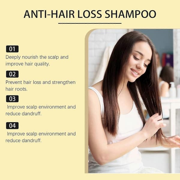 Bai Hei Ke Anti-Hårtab Shampoo, White Hacker Shampoo & Hårmaske, Ginseng Shampoo, Hårshampoo Mod Hårtab til Alle Hårtyper, Multifunktionel