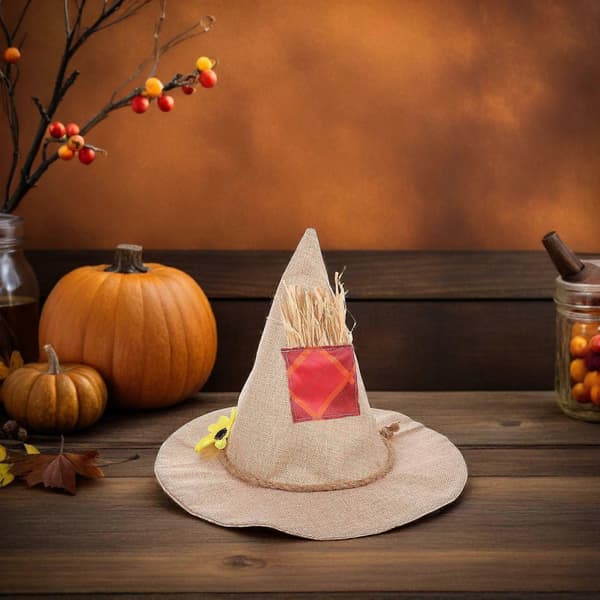 Heksehat Fugleskræmselhat til Halloween 2 stk. Solsikke Kostume Tilbehør