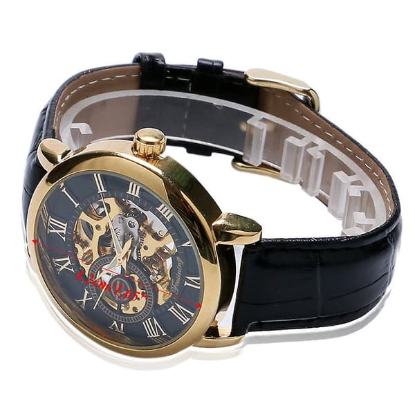 Luxury Steampunk Skeleton Automatic Mechanical Stainless Steel Wristwatch for Men