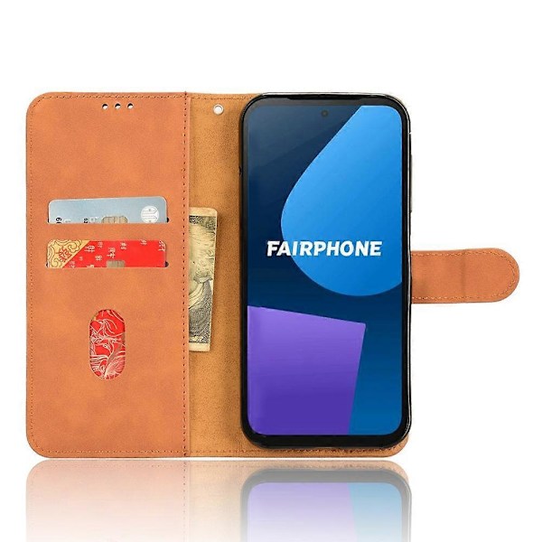 Plånboksfodral för Fairphone 5 med Ställ, Anti-fall Telefonskal i Läder Multicolor Style e