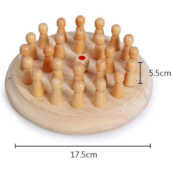 Trä Memory Match Stick Schackspel Set, Roligt Block Brädspel Förälder-Barn Interaktion Leksak För Pojkar Och Flickor Från 2 År Och Uppåt