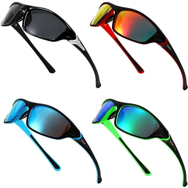 4 par polariserade solglasögon för män med UV-skydd Körglasögon Sport för sport utomhusaktiviteter
