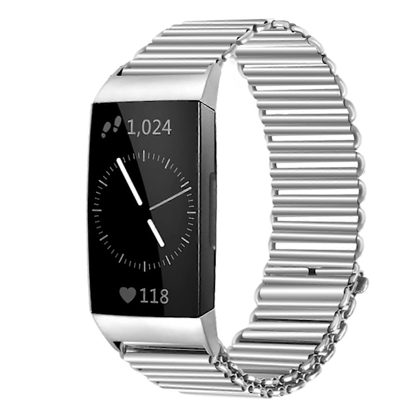 Type A Moderigtig Smart Watch Remme i Rustfrit Stål med Loop-lukning til Fitbit Charge 3/4/3 SE