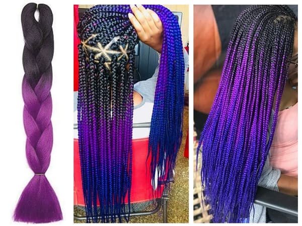 Jumbo Ombre Braid / Hårförlängning Fläta - 60 cm