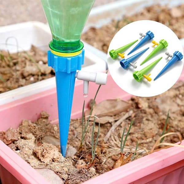 12-pack Plant Watering System with Valve Control, Drip Irrigation, Self-Watering Device, Automatic Plant Waterer