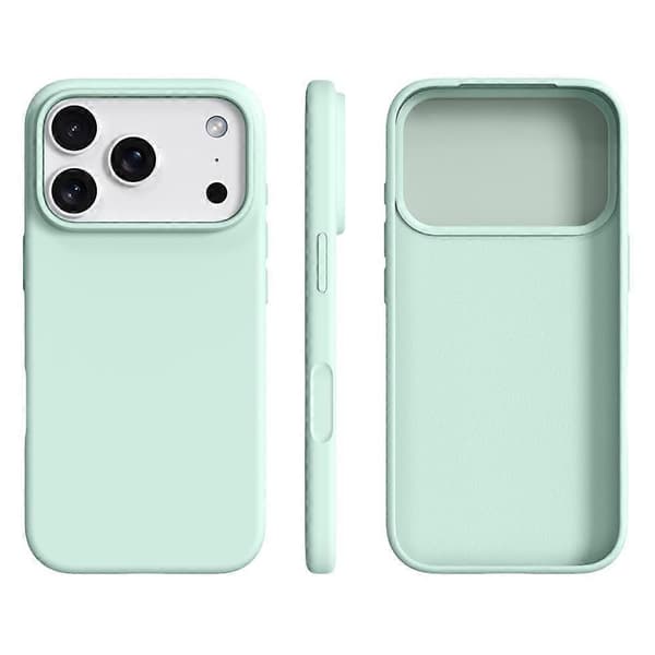 Case for iPhone 17 Pro Max, Ultra-Thin Liquid Silicone + PC, Scratch-Resistant Phone Cover with Camera Protection (Light Green)