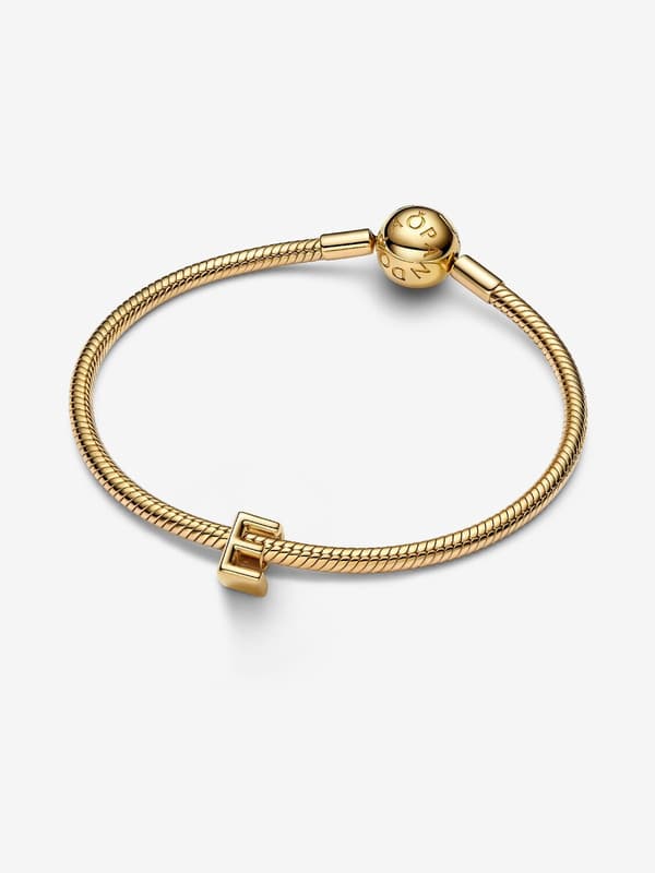 Pandora - Letter E Charm - 14k Gold Plating