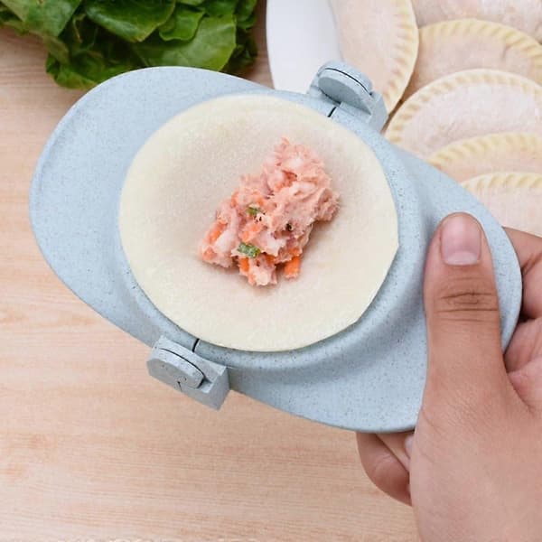 Sammenleggbar Dumpling Maker Form, Manuell Ravioli og Pai Maker for Kjøkken, Liten Beige