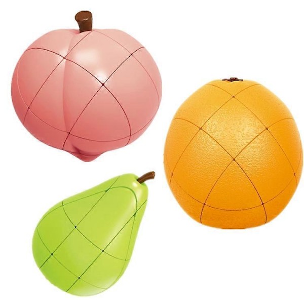 FanXin Frukt 3x3x3 Magisk Kub Pedagogiska Kubleksaker för Barn Peach