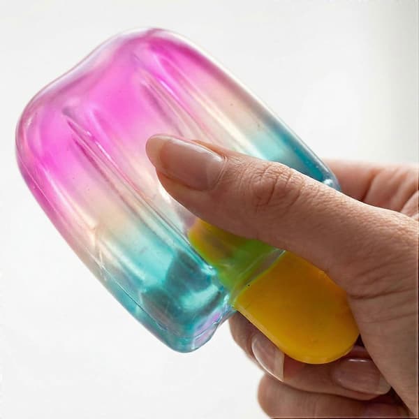 Popsicle Squishy Legetøj, Langsomt-stigende Gradient Is Squeeze Squishy, Sommer Sensorisk Stresslindring, Påskekurvfyld Festgaver til Angstlindring Orange