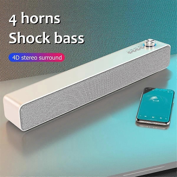 Kannettava Sound Bar Tietokonekaiutin AUX Langallinen Langaton Bluetooth-kaiutin PC / TV Kotiteatterijärjestelmä