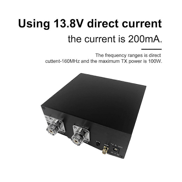160MHz 100W Aluminium Bærbar SDR Transceivere Radio Switch Antenne Sharer Praktisk Signaludstyr