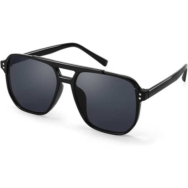 Retro Square Aviator Solglasögon Kvinnor Män 70-tal Vintage Trendig Plastbåge Solglasögon