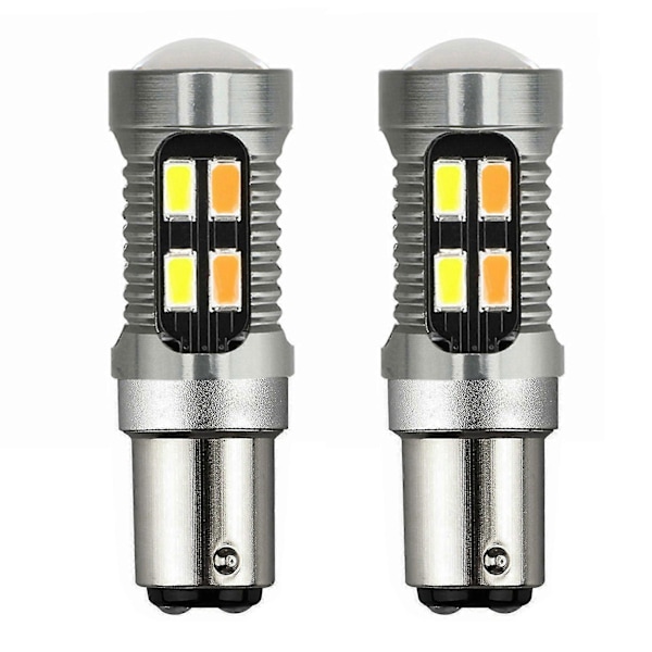2x LED-lampor Dubbelfärgad Glödlampa 1157 Bay15D P21 / 5W 5630 20smd Bilbroms Baklampa Svängsignal